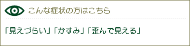 「見えづらい」「かすみ」「歪んで見える」